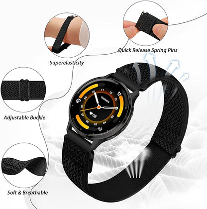 2 Pack Elastic Ankle/Arm Watch Bands Compatible with Garmin Venu 3/Venu 2/Vivoactive 4, Garmin