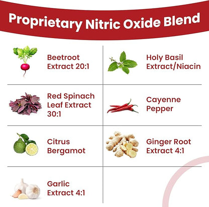 Nattokinase Supplement Nitric Oxide Capsules Beet Root Extract High Potency Lumbrokinase &