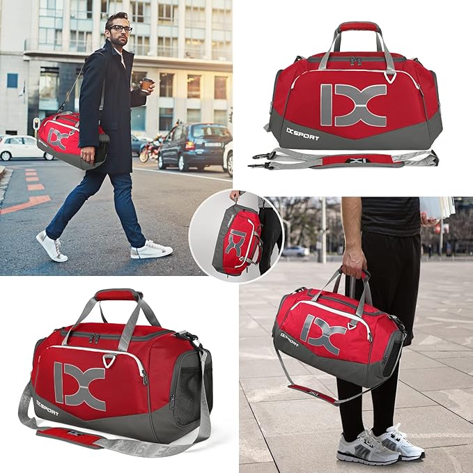 Sports Gym Bag，INOXTO Travel Duffel Bag with Dry Wet Pocket And Shoe CompartmentFor Women and