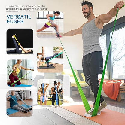 5 Pcs Professional Resistance Bands. Latex-Free, Elastic Band, Work Out Bands, Stretch Bands for