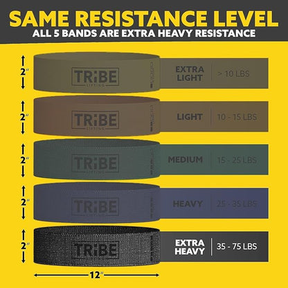 Fabric Resistance Bands for Working Out - Booty Bands for Women and Men - Exercise Bands Resistance