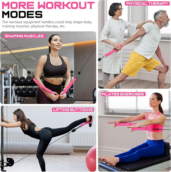 Tricep Rope Cable Attachment Handles for Gym, 13inch Exercise Handles, Tricep Pull Down Attachments