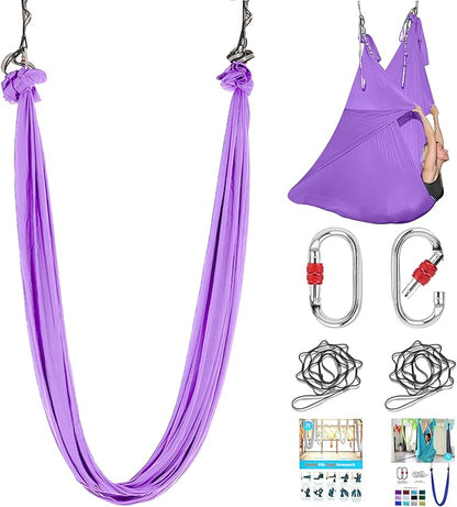 5.5 Yards Aerial Silk Swing Outdoor Hammock Aerial Yoga Swing For Adults,Aerial Yoga Hammocks for
