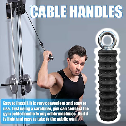 Ergonomic Tricep Rope Pulldown Attachments, Upgraded 27 32 40 & 47 Inch Extra Long Triceps Rope