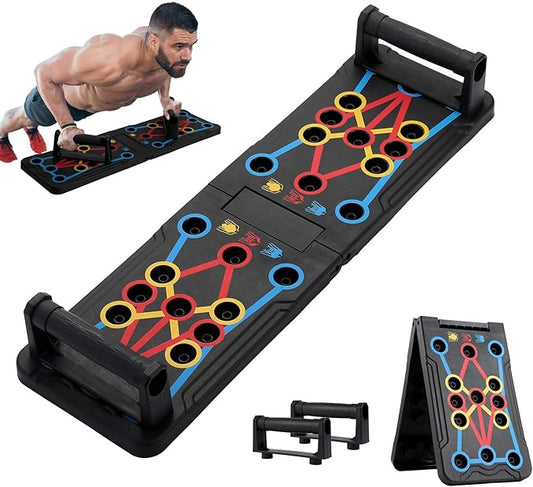 Foldable PushUp Stands Board Fitness,Workout Equipment for Home Gym, Men & Women Adjustable Pushup