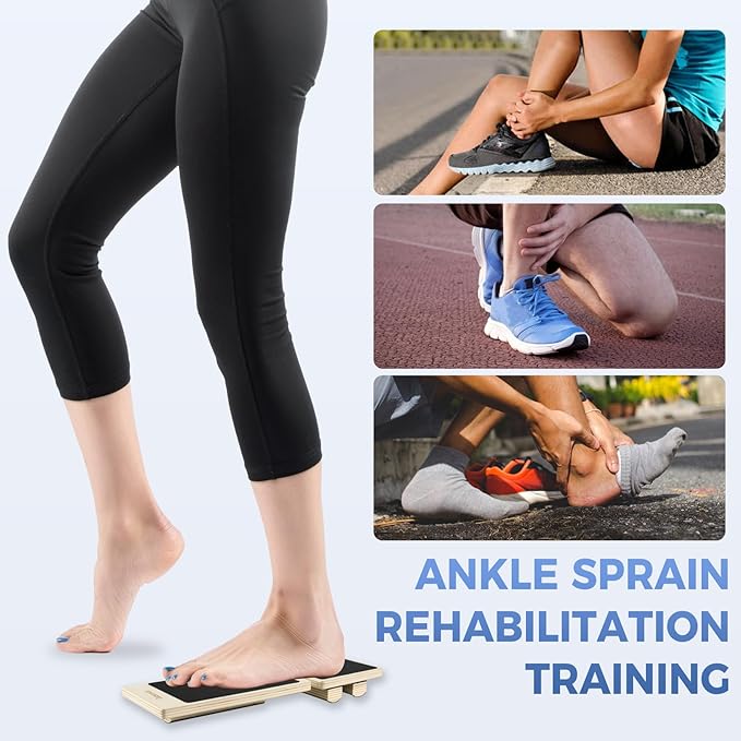 Ankle Board, Foot Strengthener, Axis Board, Single Leg Balance Board, Blackboard Foot Trainer,for