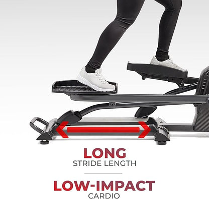 Sunny Health & Fitness Full Body Workout Elliptical Trainer with Digital Performance Monitor, Low