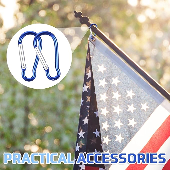 300 Pcs 2" Carabiner Bulk Spring Snap Hooks Bulk Aluminum Alloy Clip Keychain for Hanging Camping