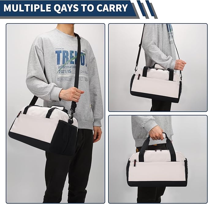 Small Gym Bag with Wet Pocket - 14 inch Mini Duffle Bag for Men & Women Lightweight Carry On Bag