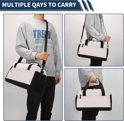 Small Gym Bag with Wet Pocket - 14 inch Mini Duffle Bag for Men & Women Lightweight Carry On Bag