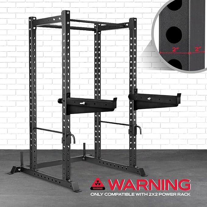 Yes4All Power Rack J-Hooks & Attachments ??Heavy Duty Barbell Holders Compatible with 2x2 & 3x3