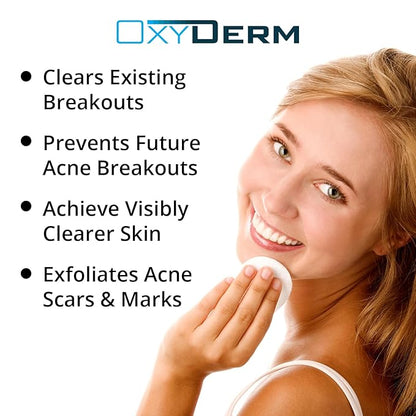 Acne Treatment Pads- Eliminates Pimple, Whitehead, blackhead, & Cystic Breakouts. Clear Clogged