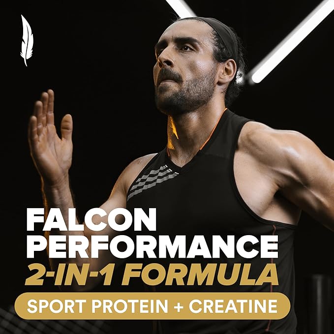 Falcon Performance Vegan Protein Powder, 31g Protein, 5g Creatine, 5g BCAA, Probiotics