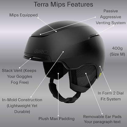 Giro Terra MIPS Ski Helmet - Snowboard Helmet for Women & Youth - Low Profile and Lightweight
