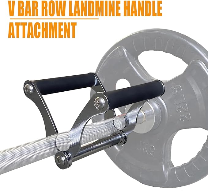 Viking Press Landmine Handle for 2-Inch Barbell, Hack Squat T-Bar Row Attachment Strength Training
