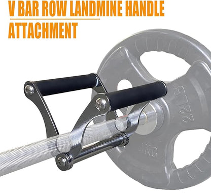 Viking Press Landmine Handle for 2-Inch Barbell, Hack Squat T-Bar Row Attachment Strength Training