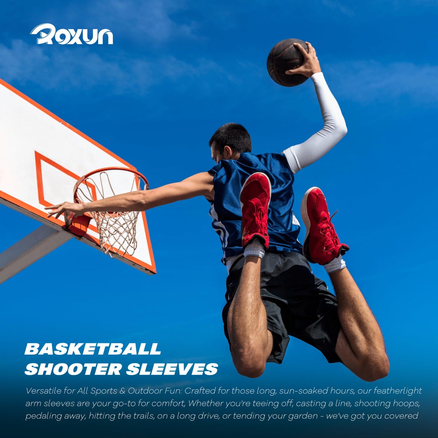 ROXUN Arm Sleeves Cooling UV Sun Protection Sport Compression for Men Women