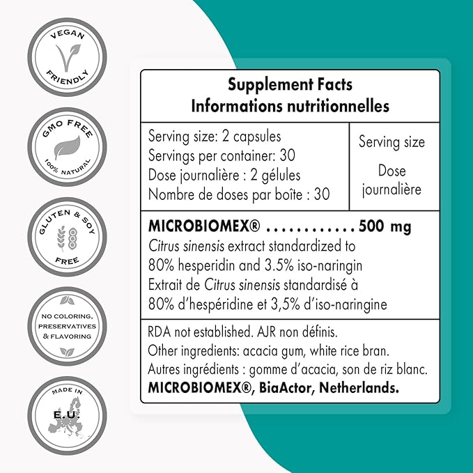 SuperSmart - FlavoFight 500mg per Day (Patented & High Strength) - Citrus Sinensis Extract