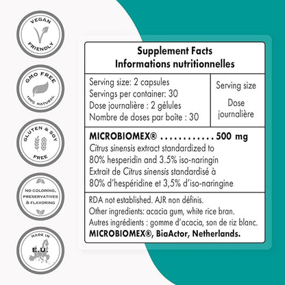 SuperSmart - FlavoFight 500mg per Day (Patented & High Strength) - Citrus Sinensis Extract