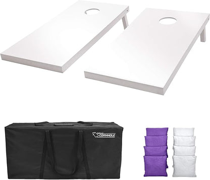 GoSports 4 ft x 2 ft Regulation Size Wooden Cornhole Boards Set - Includes Carrying Case and Over