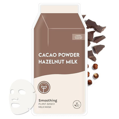 ESW Beauty Cacao Powder ??Smoothing Plant-Based Milk Face Mask ??Cacao & Hazelnut for Aging &