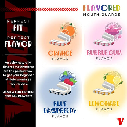 Velocity Champion Youth Mouthguard, 1 Pack, Royal & Red - for Ages 11 to 18 - Ideal for Lacrosse