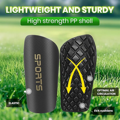 Shin Guards Soccer Kids 2025 Version High-Density Foam Soccer Shin Guard with Sleeves Shin