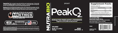 NutraBio Peak O2, Unflavored, 4.2 oz (120 g), Labs