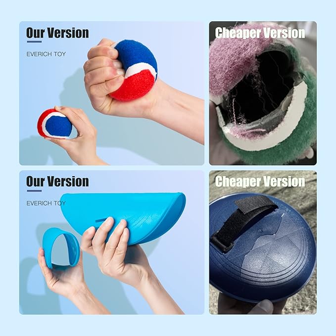 EVERICH Upgraded Toss and Catch Ball Game Set - Indoor and Outdoor Games for Kids 3-12, Beach Sand
