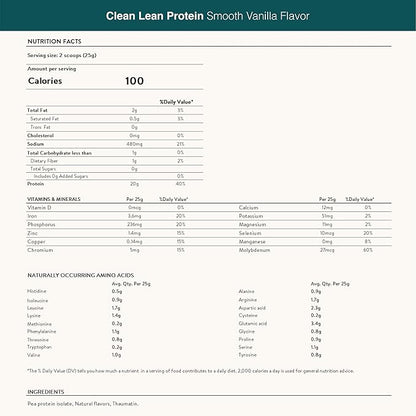 Nuzest - Pea Protein Powder - Clean Lean Protein, Premium Vegan Plant Based Protein Powder, Dairy