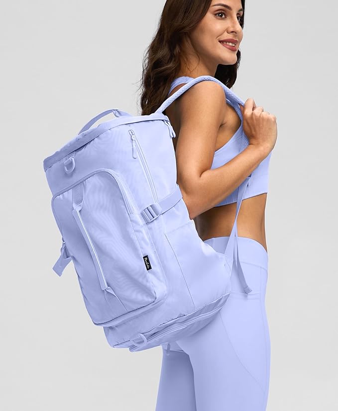 Gym Bag for Women Workout Gym Backpack with Shoe Compartment Sports Duffel Bag Multiple Pockets 30L