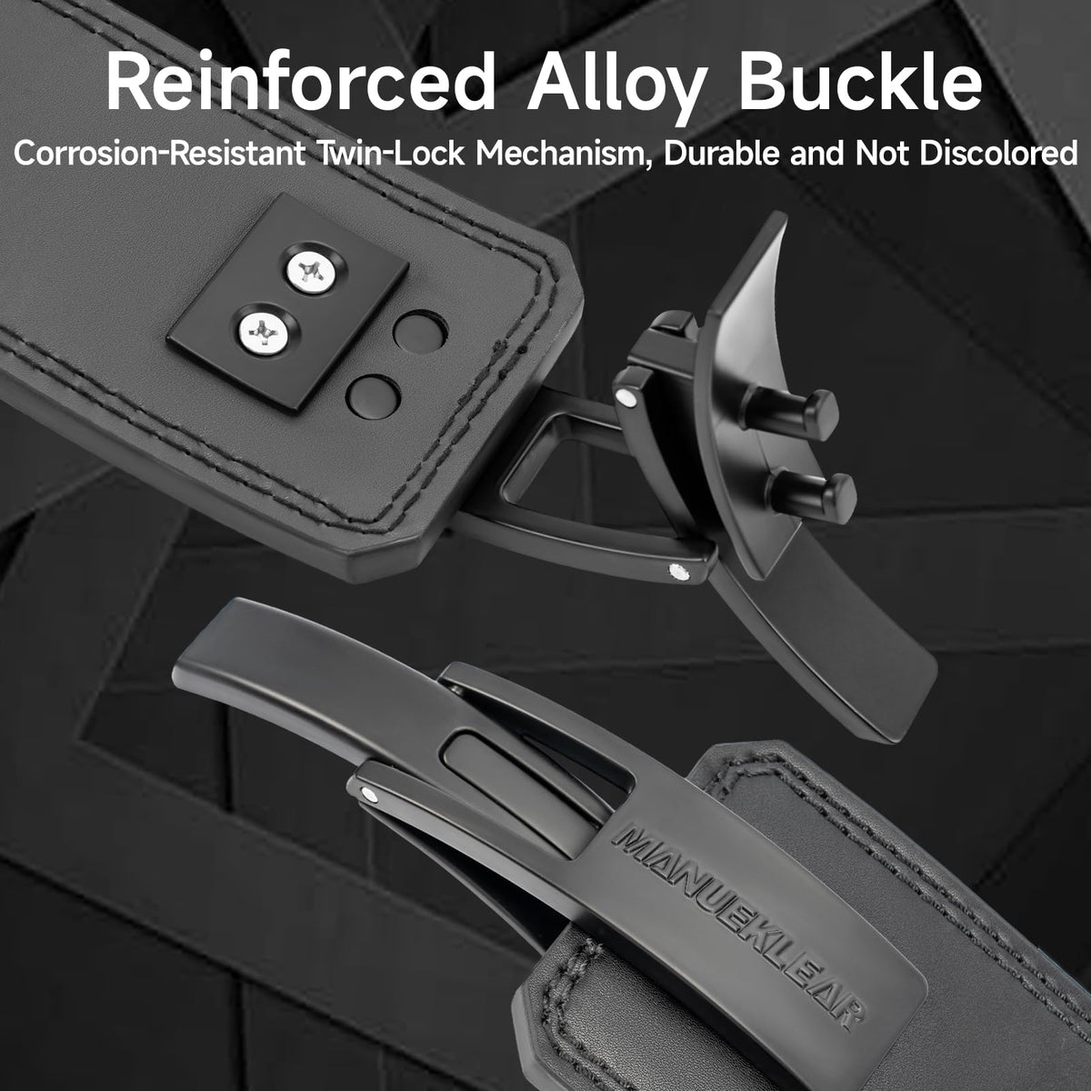MANUEKLEAR 10mm Thick & 4inch Wide Weight Lifting Belt Lever, Lever Belt Weightlifting for Men and