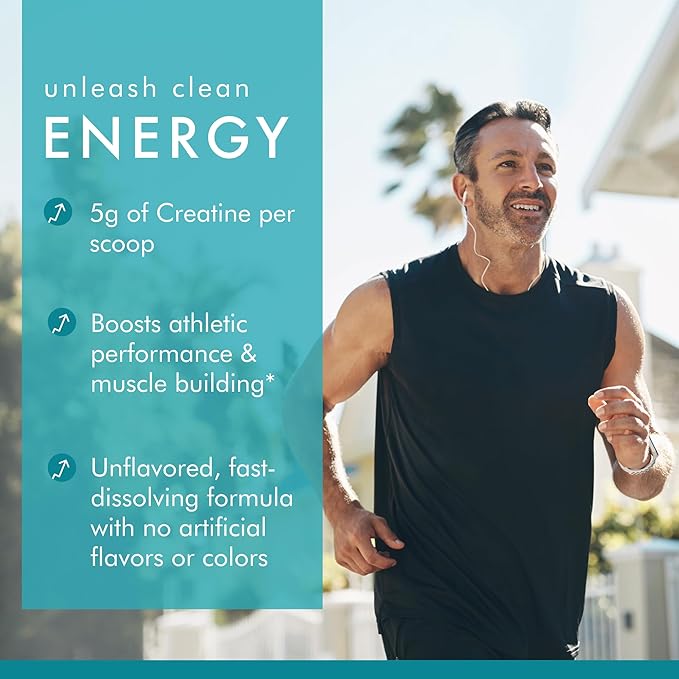 Dr. Mercola Pure Power Creatine Monohydrate - Supports Strength & Performance - Unflavored - NSF