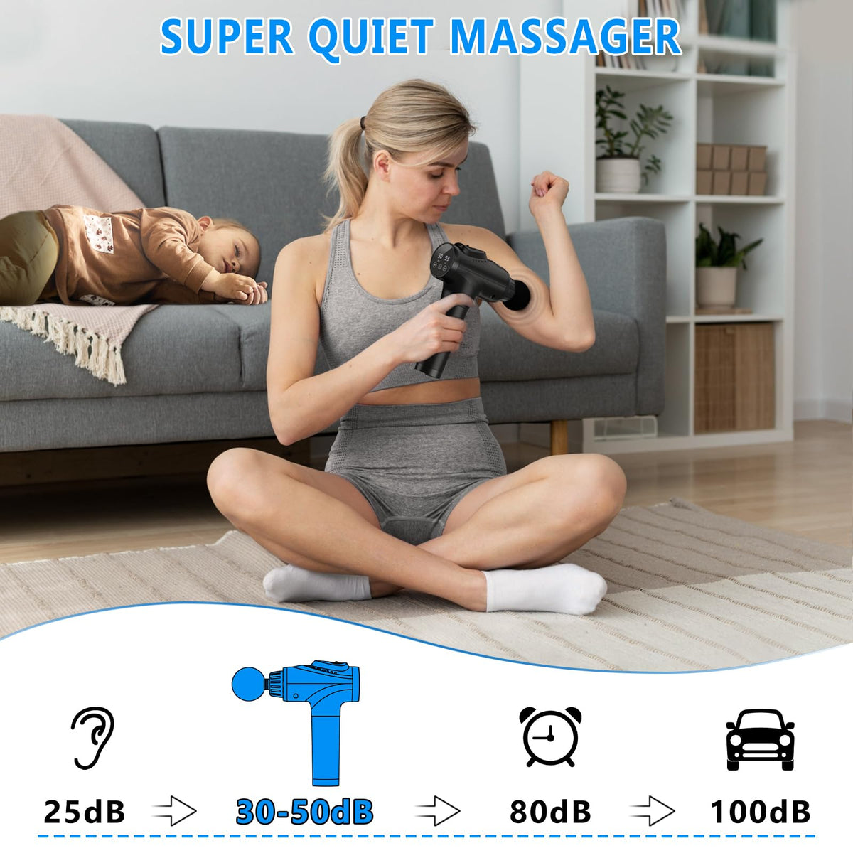 APHERMA Massage Gun, Muscle Massage Gun for Athletes Handheld Electric Deep Tissue Back Massager