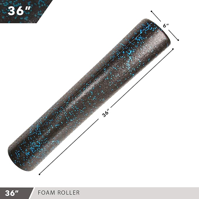 High-Density Round Foam Rollers - 4 Size and 8 Color Options - Massage Rollers for Stretching, Deep