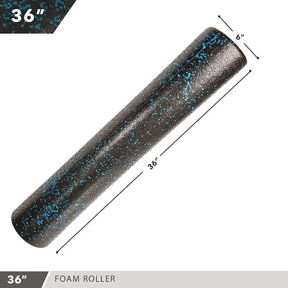 High-Density Round Foam Rollers - 4 Size and 8 Color Options - Massage Rollers for Stretching, Deep