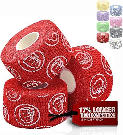 WOD Nation Flexible Hook-Grip Athletic Tape – Easy-Tear, Sweat-Proof Thumb & Finger Strips for