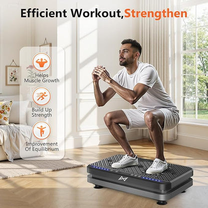 AXV Vibration Plate Fitness Platform Exercise Machine Vibrating Shaking Full Body Shaker Workout