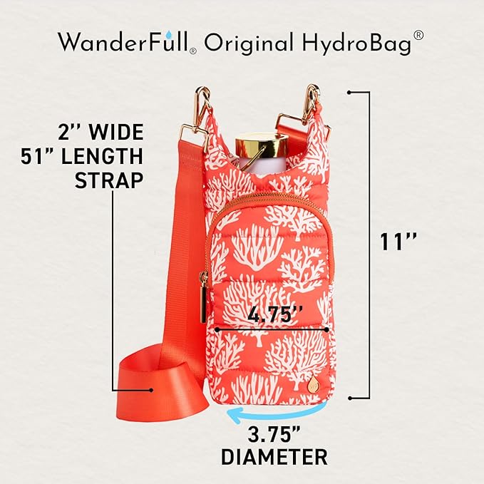 WanderFull® Original HydroBag® Collection, Water Bottle Holder w/Strap & Phone Pocket, Hands-Free