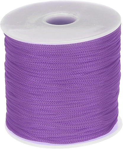 MECCANIXITY 1/16 Inch Polypropylene Rope Braided Ropes, 328ft Nylon Rope Hollow Utility Cord for