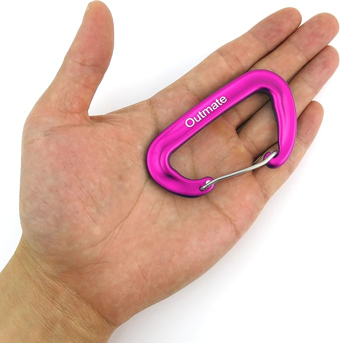 12kN 3.2"x2" Heavy-Duty Carabiner Clips - Durable, Lightweight Aluminum Alloy Carabiners for