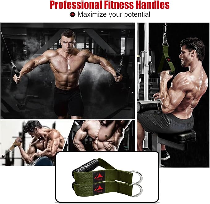 Heavy Duty Gym Workout Handles Attachment for Cable Machine,Resistance Band,Pulley System Home