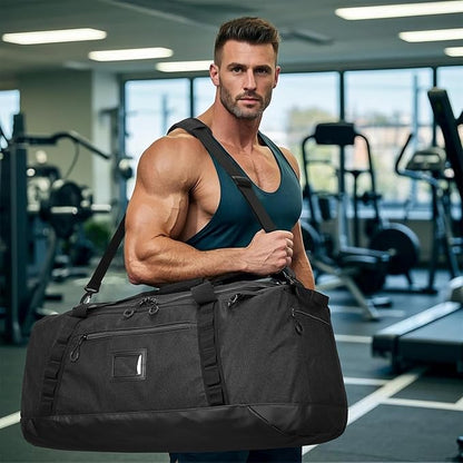 TUGUAN Extra Large Travel Duffle Bag Backpack for Men with Adjustable Dividers 120L Big Weekend