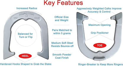 Competition Tournament Pitching Horseshoes - NHPA Sanctioned for Tournament & League Play - Drop