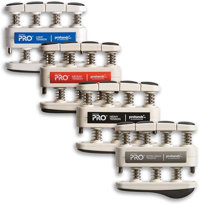 PRO Hand Exerciser, Finger Exerciser (Hand Grip Strengthener), Spring-Loaded, Finger-Piston System