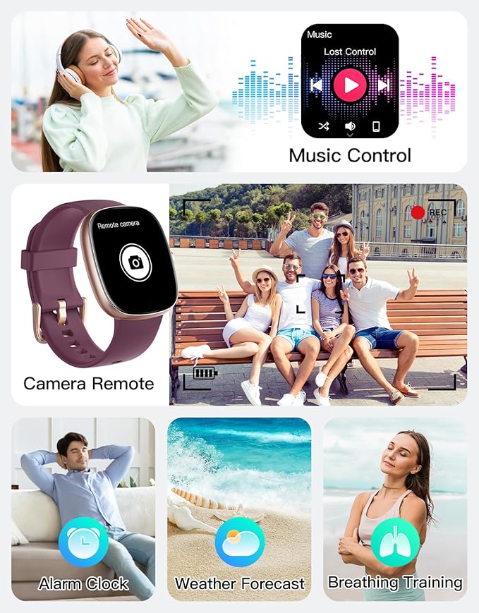 Fitness Tracker 2025 Ver. (Answer/Make Calls), 1.85" Smart Watch Fitness Watches for Women Men with