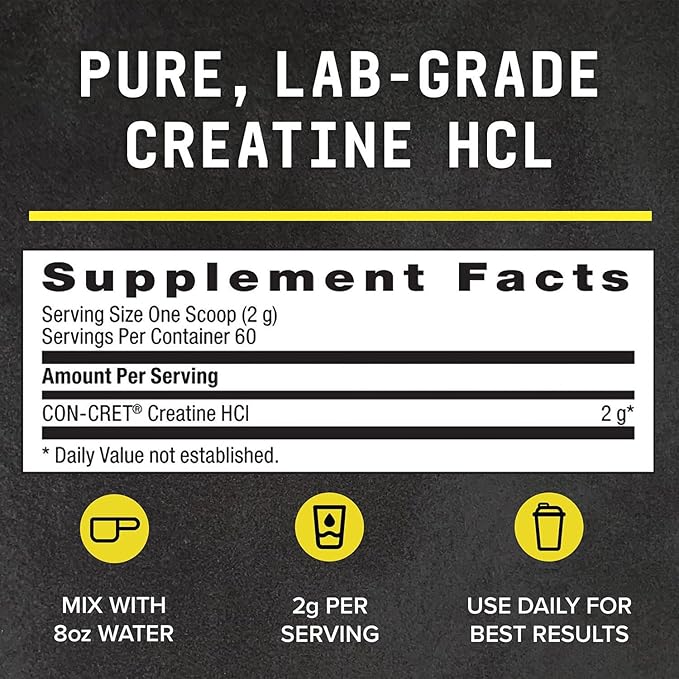 BEYOND RAW Creatine HCl Powder, Science Backed, Lab Grade, Creatine for Women & Men, Muscle