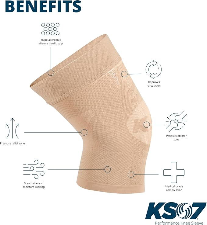 OS1st KS7 Performance Knee Brace with Compression Zone Technology?“Stabilizing Knee Sleeve for Pain