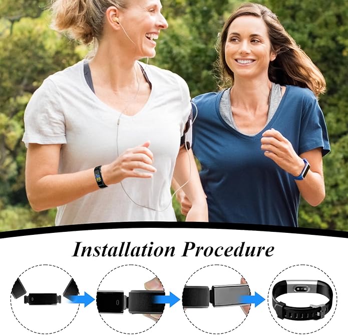 Watch Bands Replacement for ID115plus HR, Very Fit Pro Activity Fitness Tracker Wrist Bands Set
