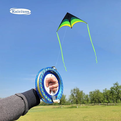 Large Delta Kite Easy to Fly with Kite Reel Set, Beach Kite & Kite Spool for Kids & Adults, Single